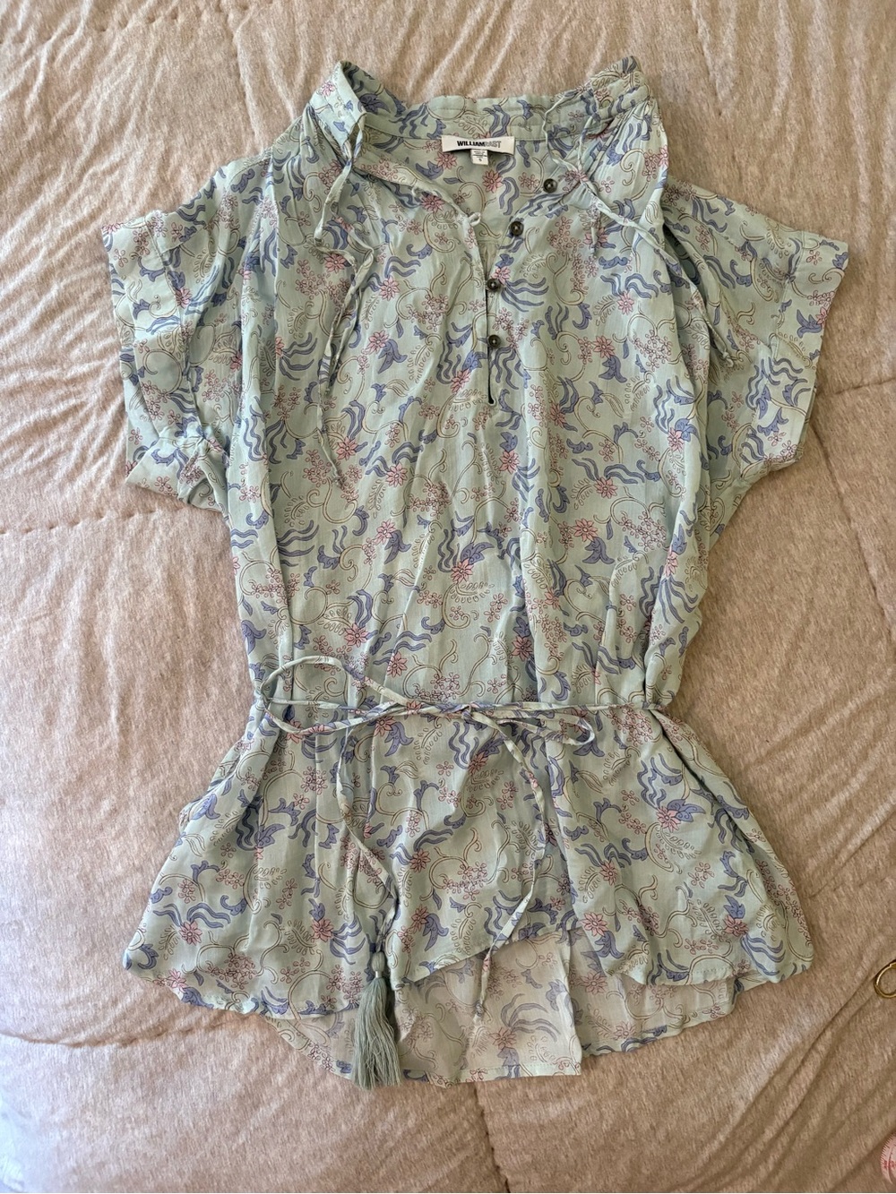 Floral Tie-Waist Tunic
